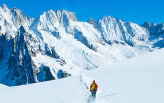 Climbing toward summit